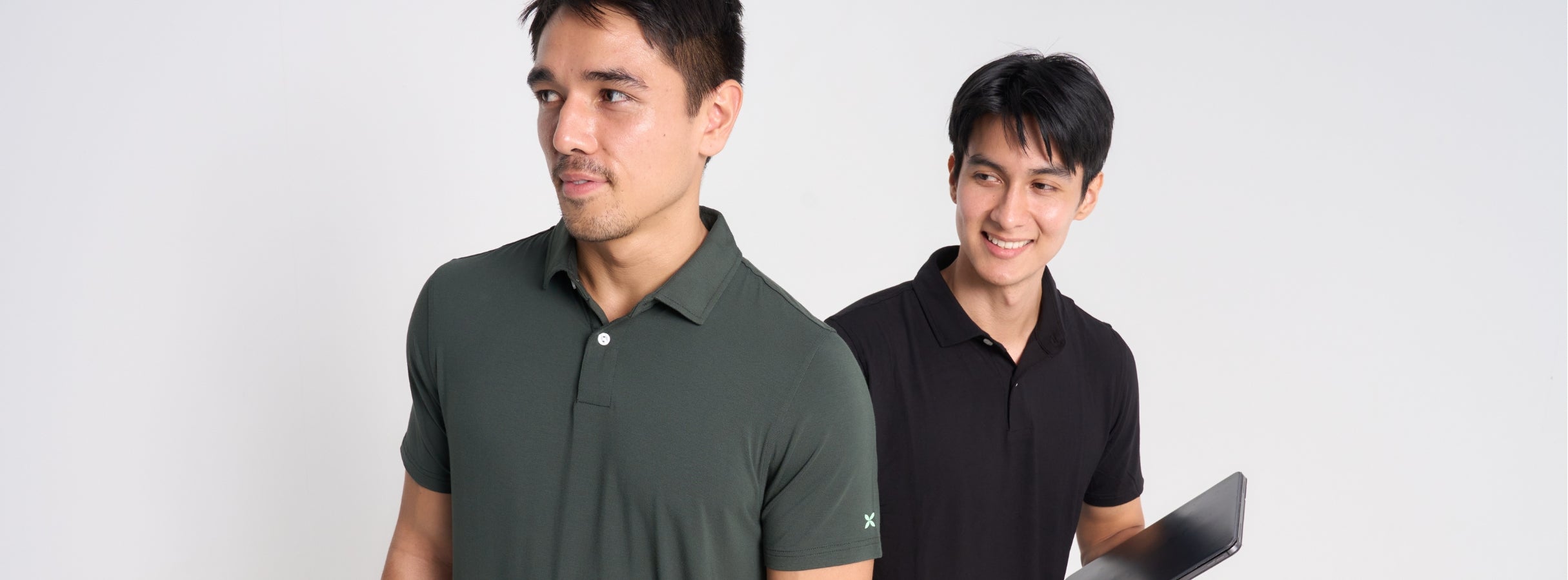 POLO ｜現行タグ セルリアンブルー ホワイト ポニー刺繍 リネン